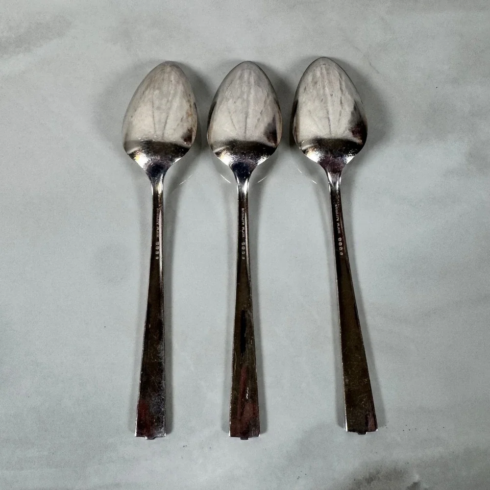 Set of 3 Oneida‎ Nobility Plate Silver Plated Tablespoons Caprice Floral